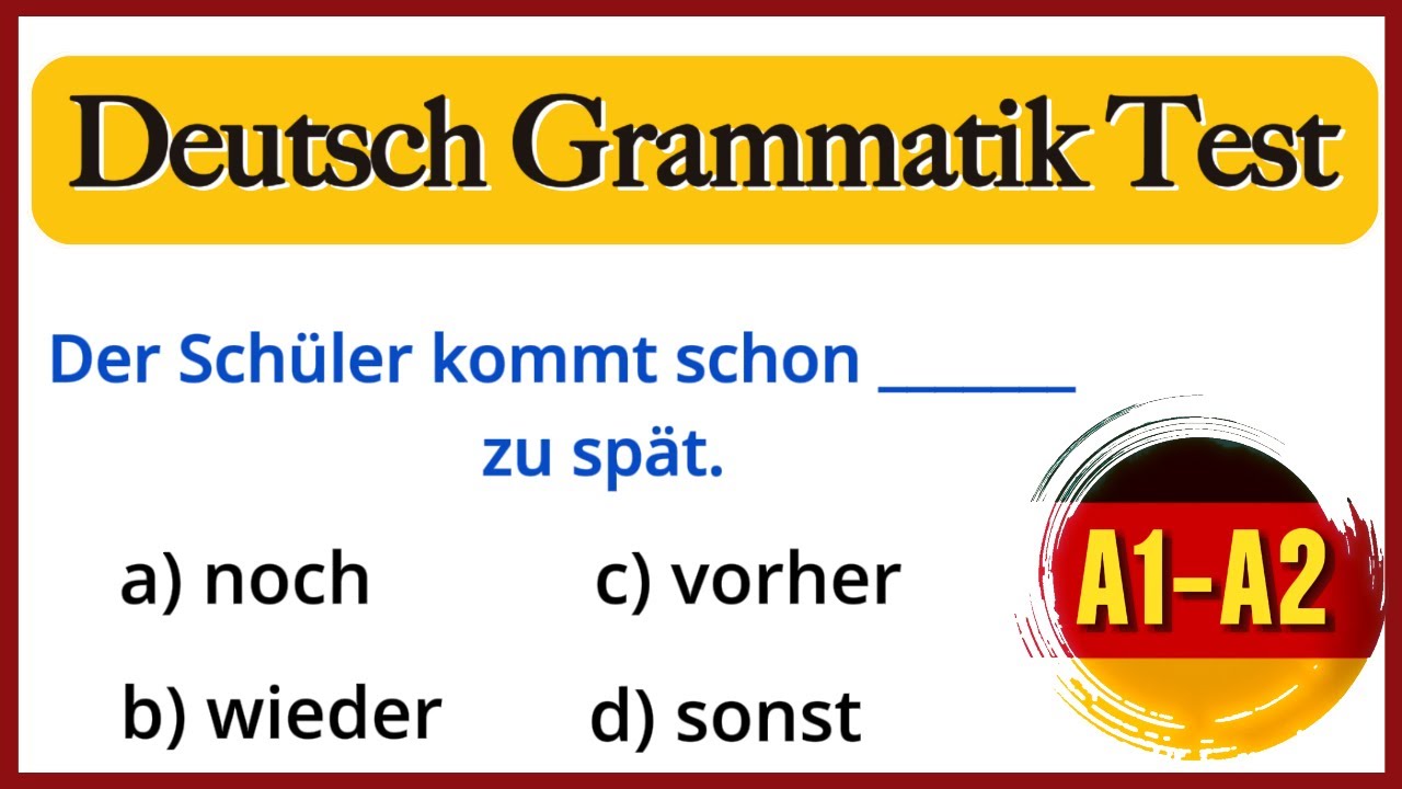 German Grammar Quiz A1-A2 | Kannst du alle Fragen beantworten? | Deutsch für Anfänger | DaF