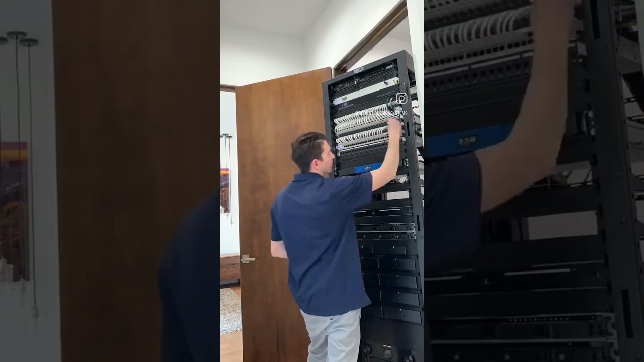 Clean and successful AV rack wiring is so satisfying! #smarthome #smarthomesolutions