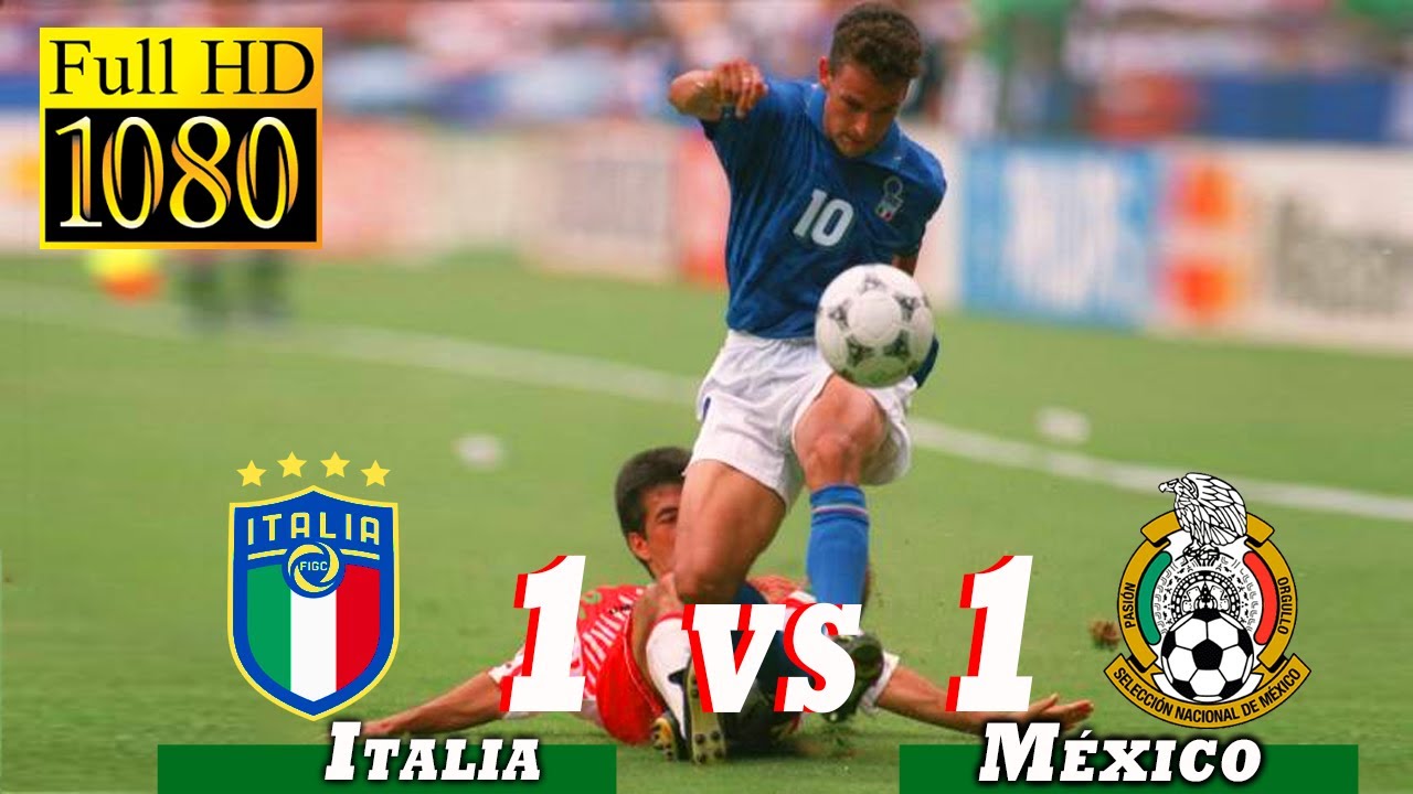 Italy 1-1 Mexico World Cup 1994 | Full highlight - 1080p HD | Roberto Baggio