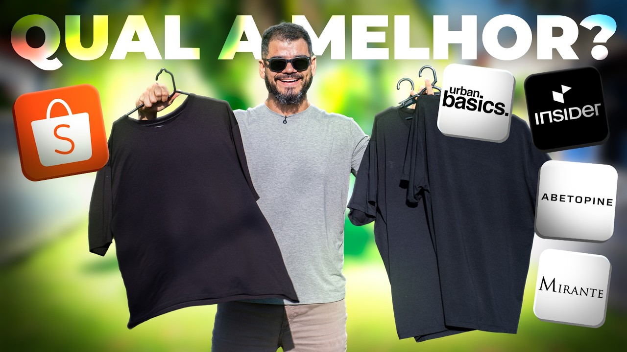 COMPREI CAMISETA DE R$30 DA SHOPEE e COMPAREI COM A DE R$139 DA INSIDER E OUTRAS FAMOSAS!