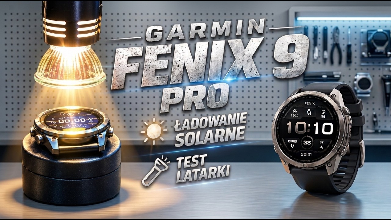 GARMIN FENIX 9 PRO - Czy SOLAR naprawdę działa? Latarka vs Bateria test