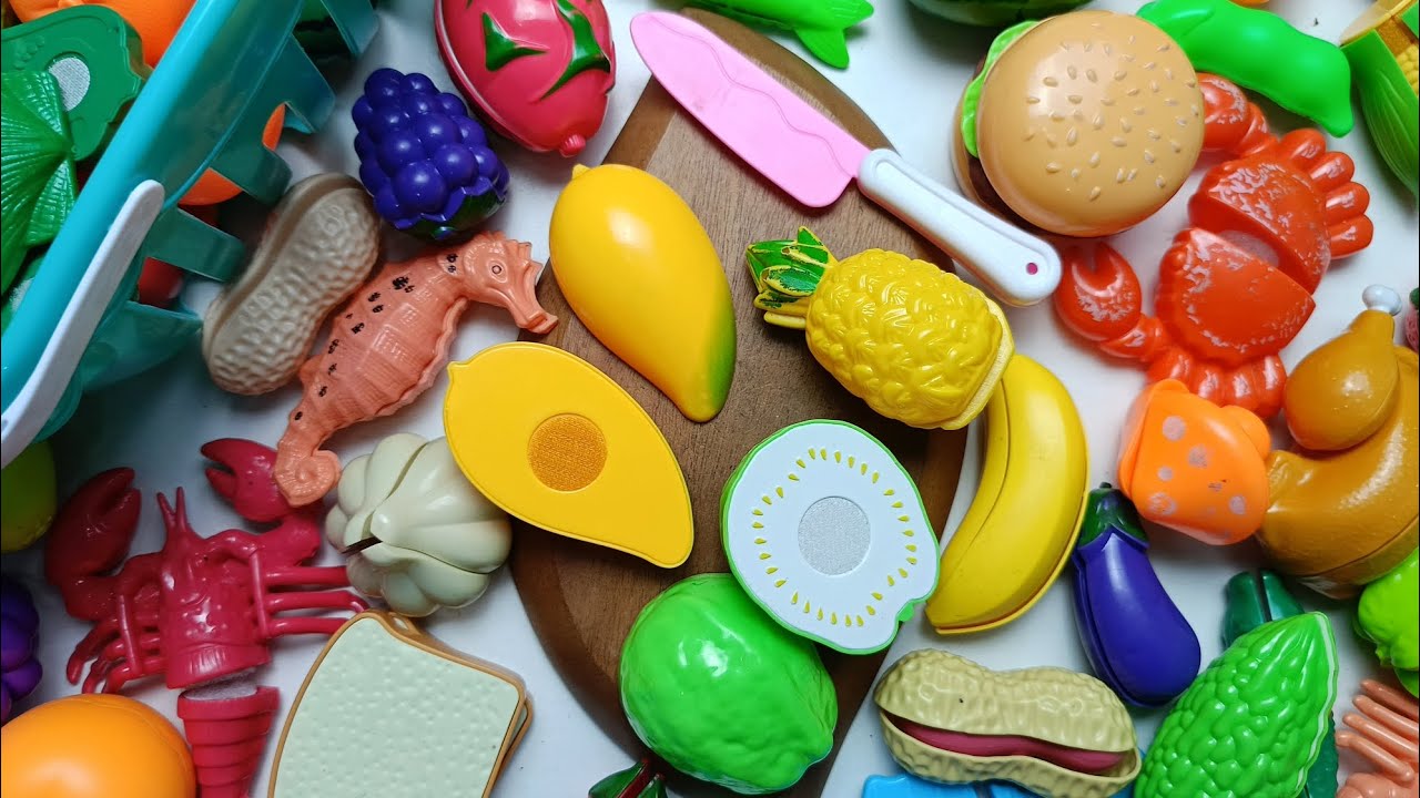 Satisfying Asmr Cuts Fruit, Vegetables, Sea  nimals, There are Mango, Pineapple, Guava | Video #284