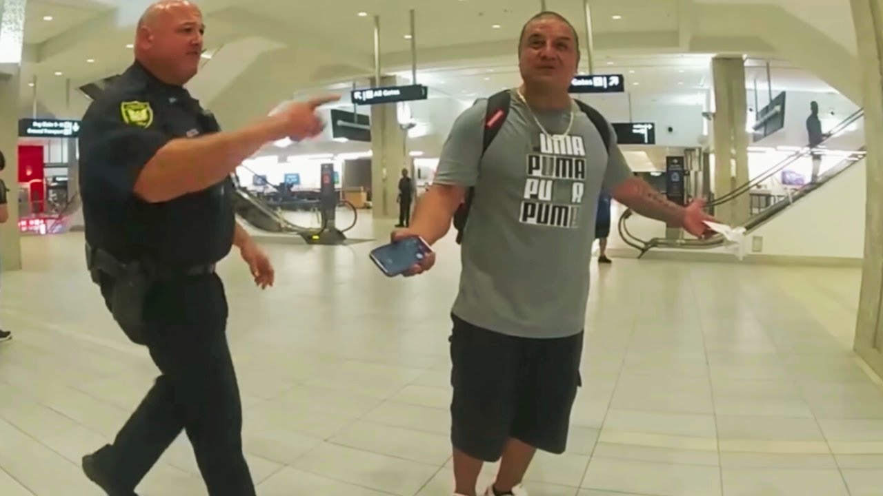Angry Passenger Acts Tough At Airport 🚨 | Police Bodycam