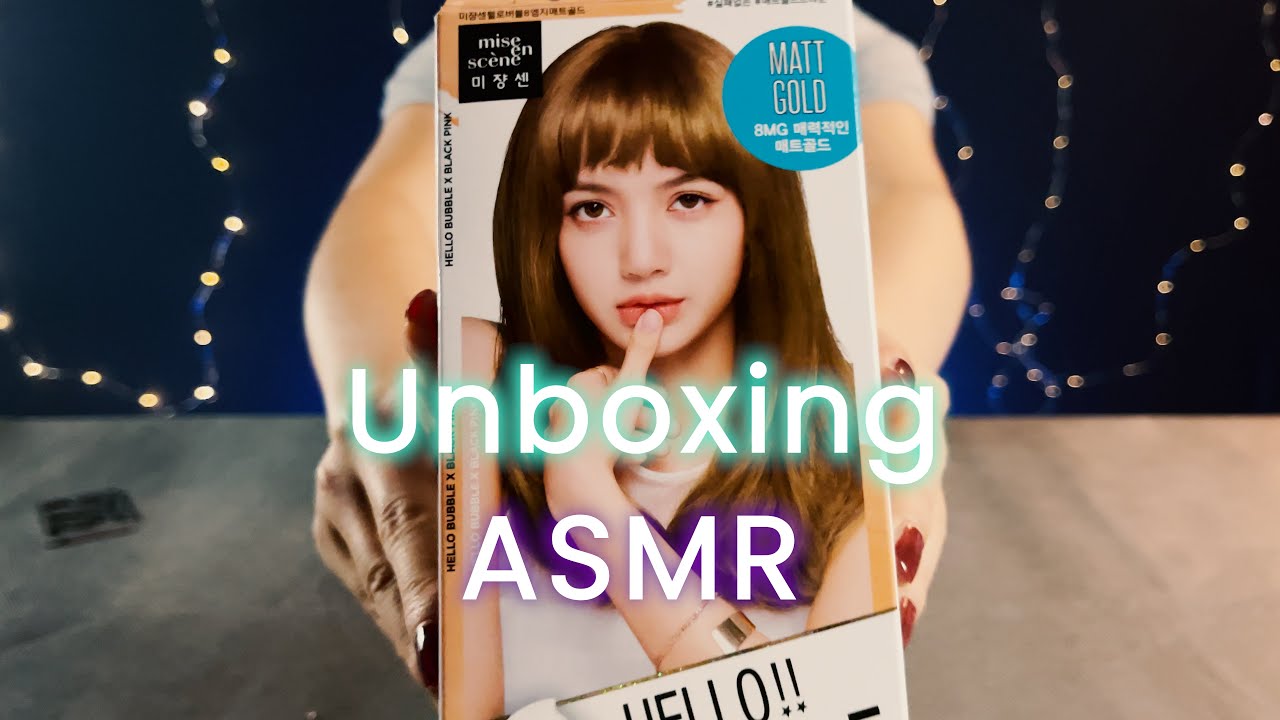 ASMR Unboxing Mise En Scene Hello Bubble Foam Color Hair Dye w/ Tapping Sounds | CosyASMR, Cosy ASMR