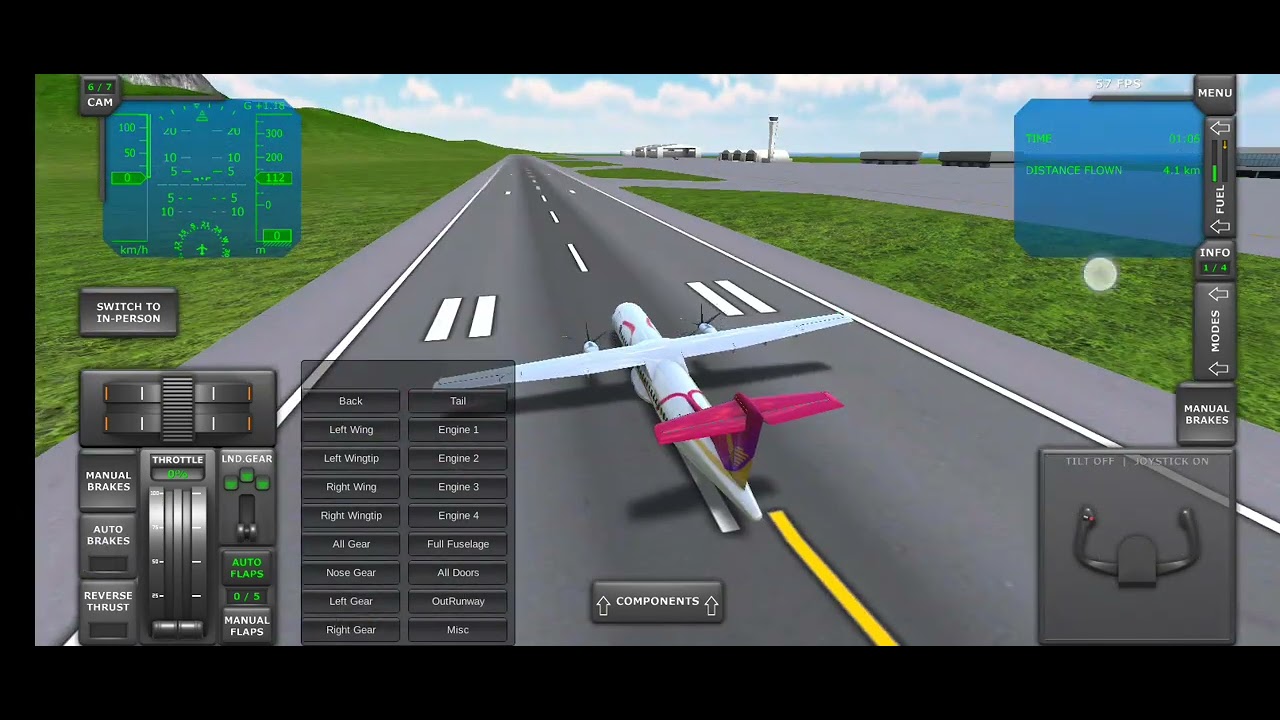 Aterrizaje de emergencia y accidentes en TFS crash menú 