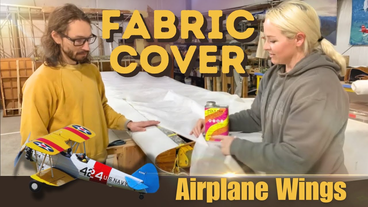Attaching Fabric to Aircraft Wing