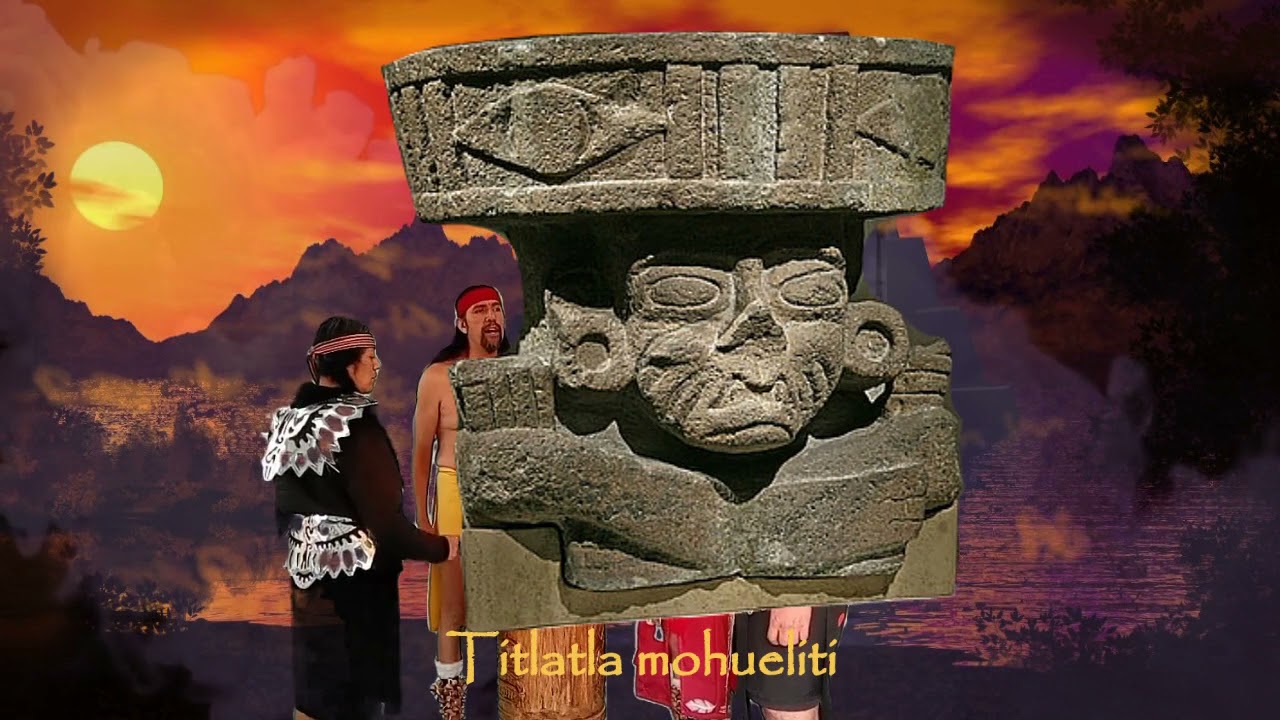 Canto Tlazokama huehueteotl en español y náhuatl con subtítulos