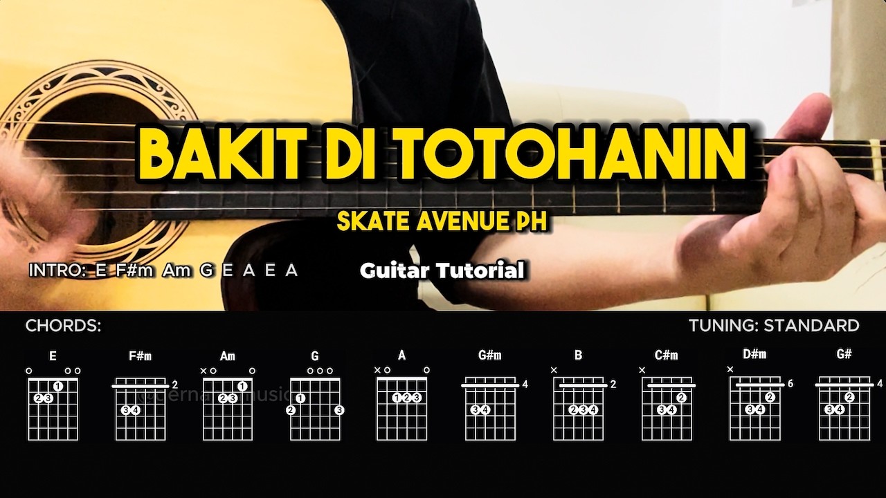 Bakit Di Totohanin - Skate Avenue PH | Easy Guitar Tutorial For Beginners (CHORDS & LYRICS)