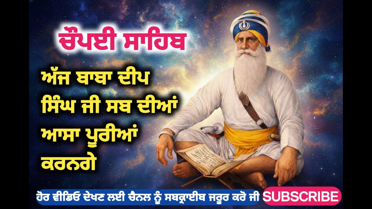 ਚੌਪਈ ਸਾਹਿਬ ਪਾਠ , ਦੁੱਖ ਕਲੇਸ਼ ਤੋਂ ਬਚਣ ਲਈ ਇਸ ਪਾਠ ਦਾ ਜਾਪ ਕਰੋ