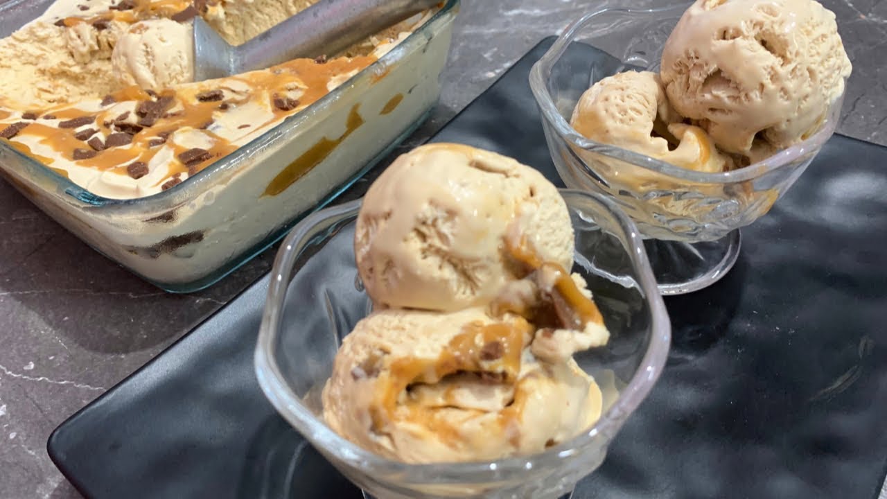 Coffee Caramel Ice Cream @aruscuriouskitchen | Homemade Ice Cream Recipe