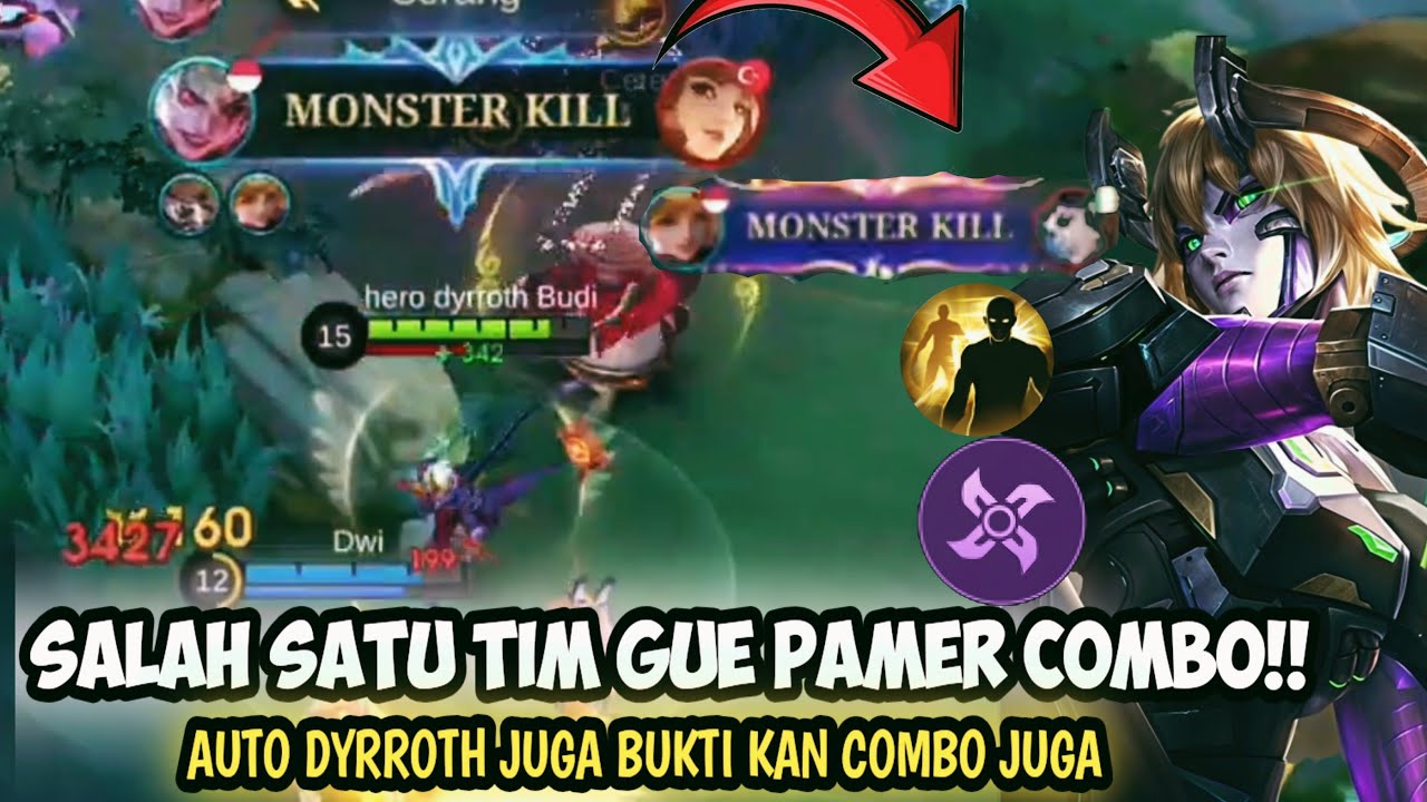 Dyrroth review skin v.e.n.o.m cobra‼️fany pamer combo monster kill Auto Dyrroth juga bisa 🤯