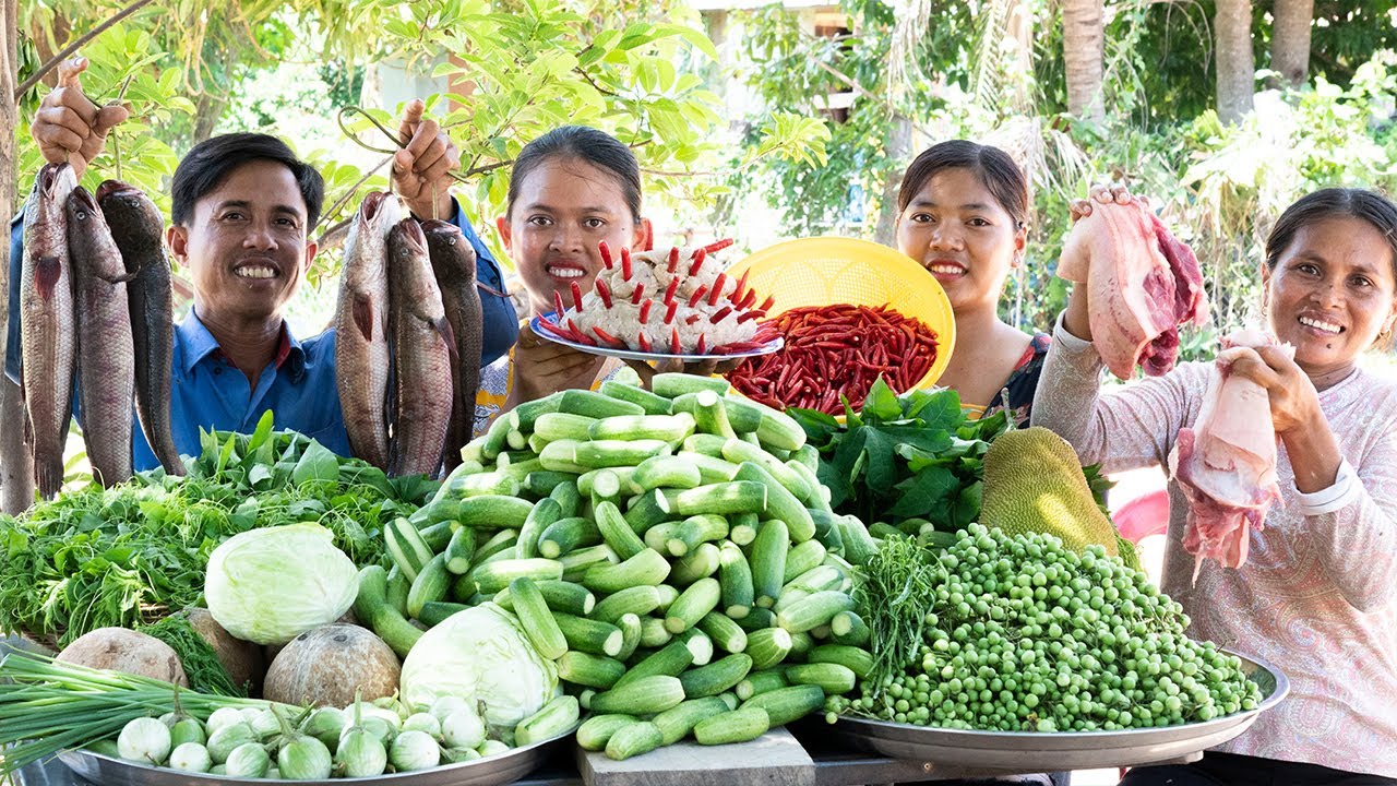 Prahok Khtis: Fermented Fish Paste with Coconut Milk  Pea Eggplant - Traditional Cooking & Donation