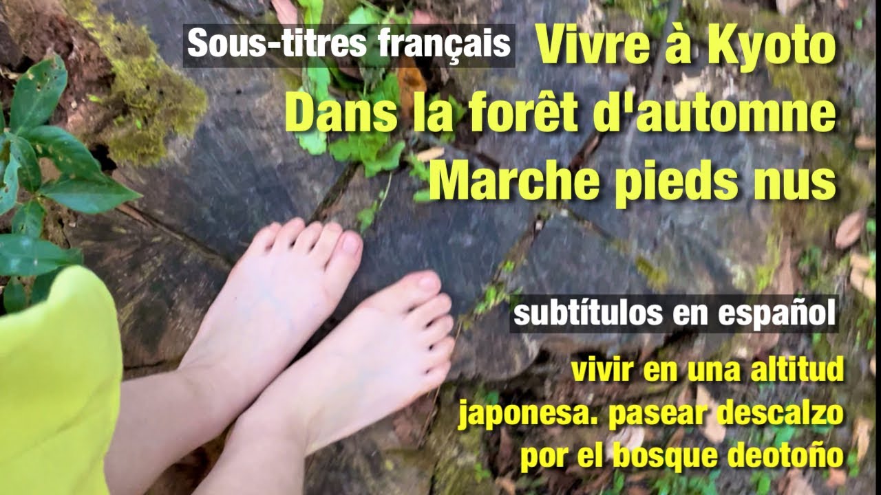Une Japonaise marche pieds nus（Kyoto,Japan）Es un paseo descalzo de una mujer japonesa
