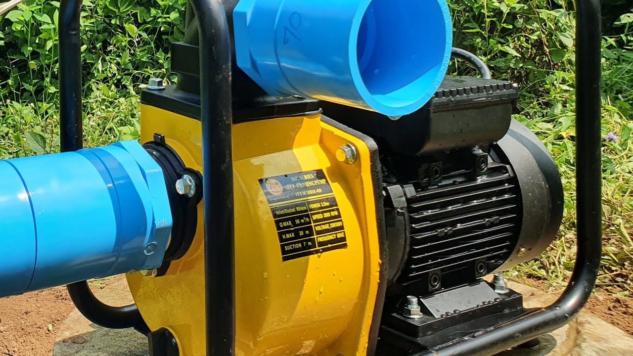 self priming pump : ปั๊ม 3 นิ้ว 3 แรง ไฟ 220 โวลท์ดูดน้ำลึกมากกว่า 8 เมตร
