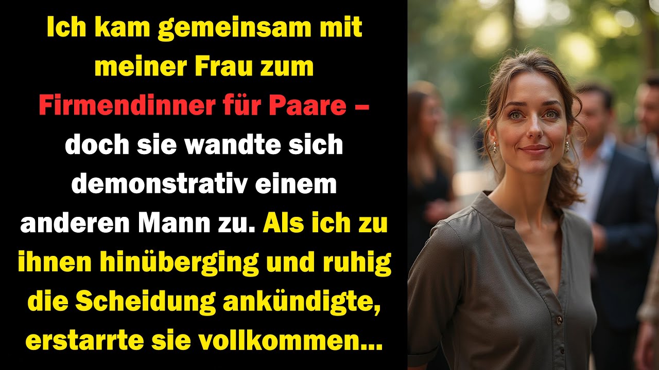 Meine Frau verließ mich beim Firmendinner für einen Kollegen – also kündigte ich die Scheidung an