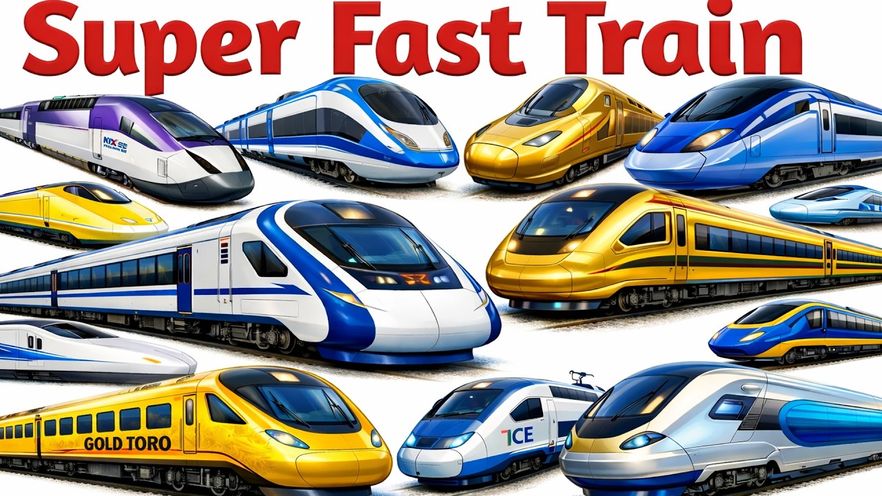 बच्चों के लिए 20 रेलगाड़ियों के नाम 🚆 | Types of Trains in India #kidslearning #train