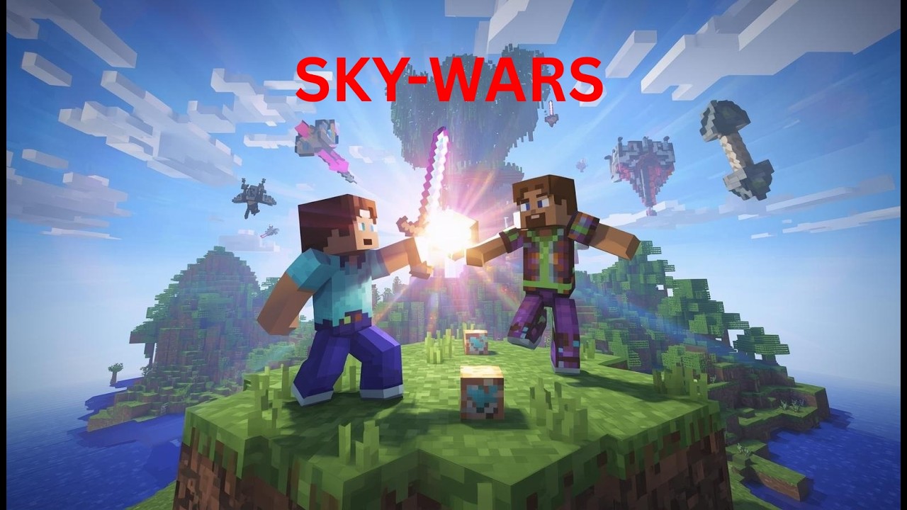 МАЙНКРАФТ sky-wars Я ПОЧТИ ВСЕХ РАЗНЁС