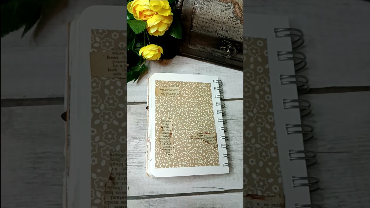 mini junk journal | collage | no talking | light music #scrapbooking