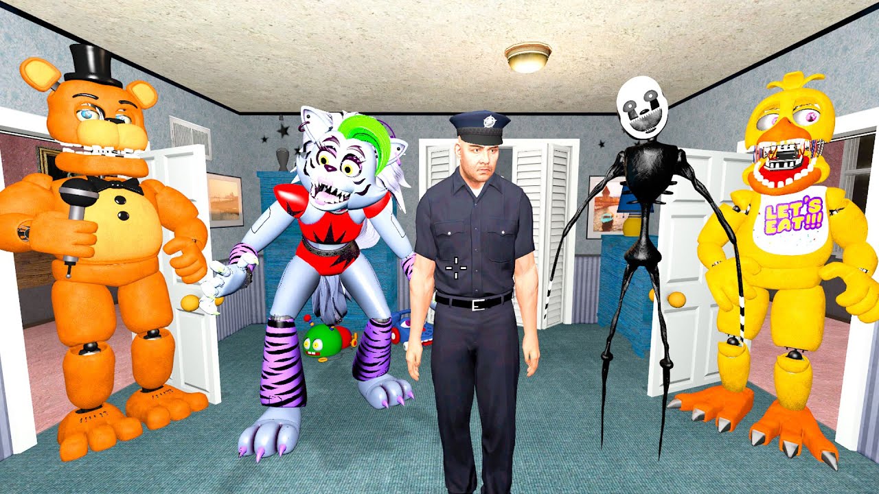 АНИМАТРОНИКИ ПУГАЮТ ОХРАННИКА FNAF 4 COOP ► Garry's Mod