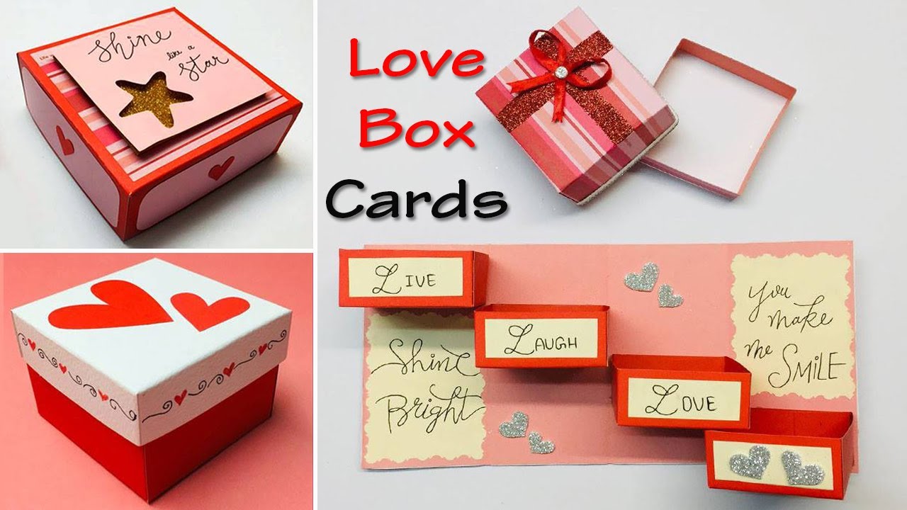 3 Love Box Cards | Box Greeting Cards | Love Greeting Cards Latest Design Handmade | #255