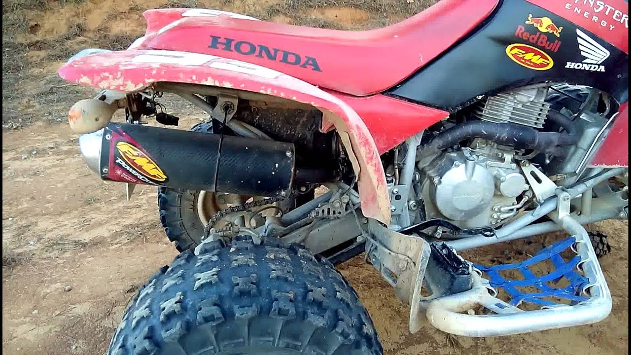 Honda trx 400 sound exhaust FMF power bomb core 4 high rpm