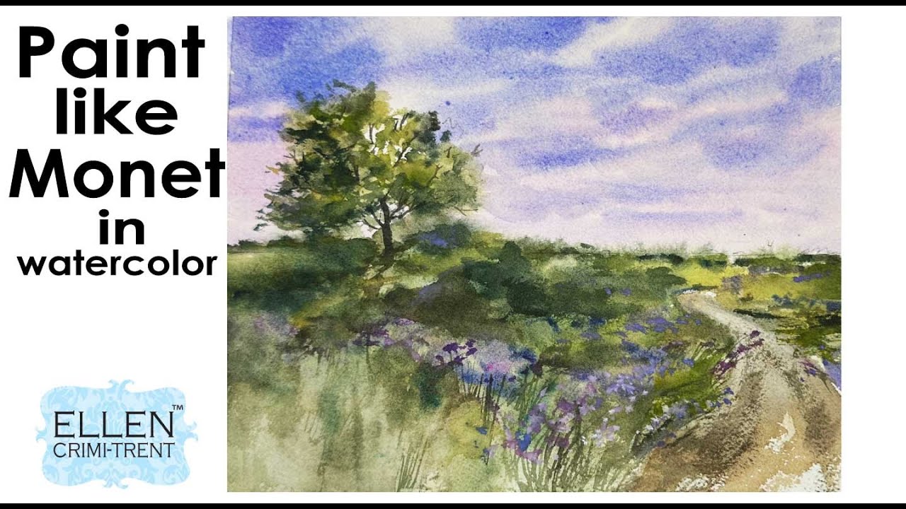 Watercolor impressionistic landscape tutorial