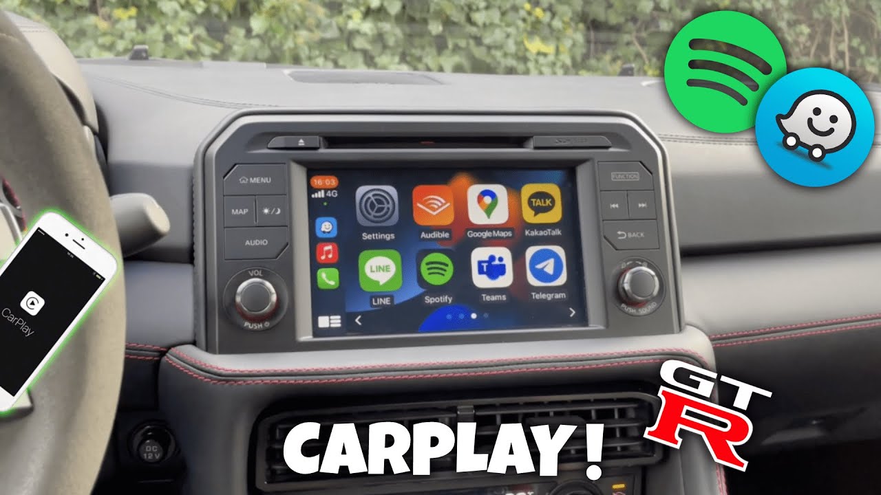 Apple CarPlay для Nissan GT-R 2016-2021 с помощью обновления SD-карты!