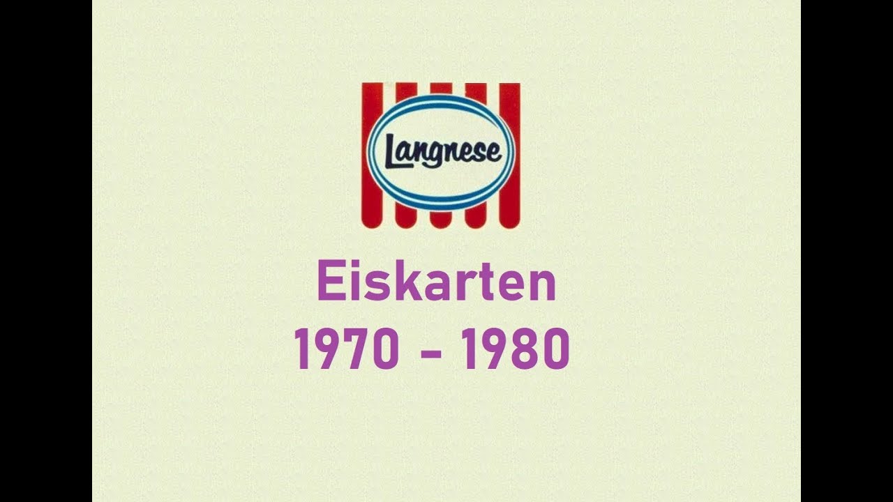Langnese Eiskarten 1970  bis 1980