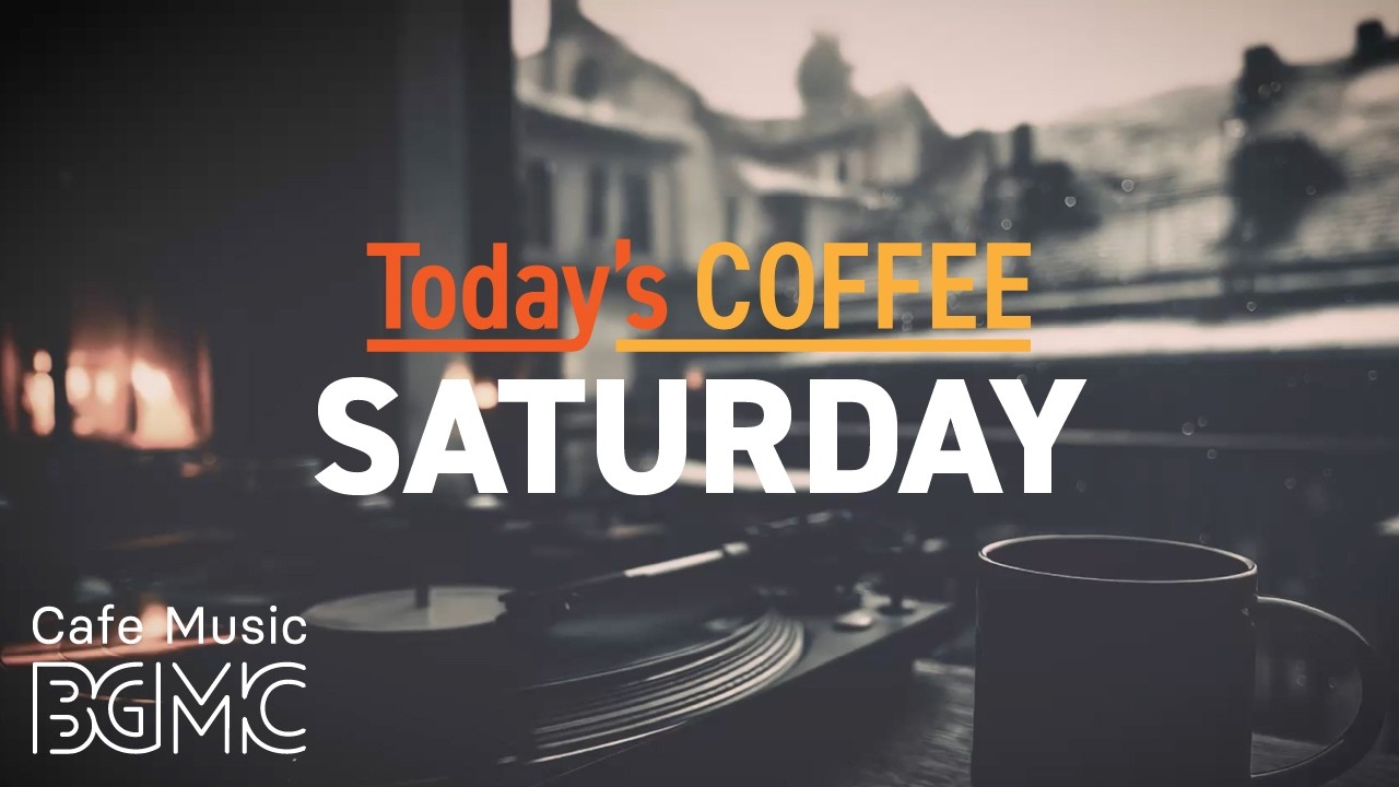 Today's COFFEE SATURDAY: 4K Vinyl Cafe Music ☕ Smooth Jazz with Fireplace Glow