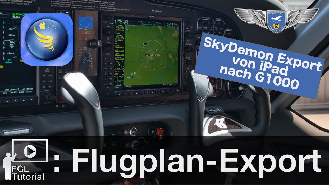 FGL Tutorial: Skydemon Flugplan Export von iPad nach G1000