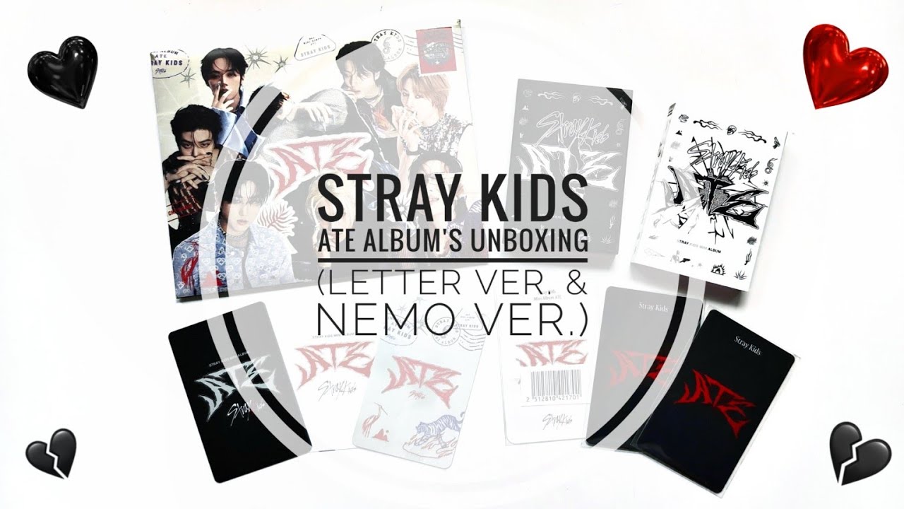 🖤❤️ Распаковка самых спорных альбомов STRAY KIDS-ATE (letter ver. & nemo ver.) | SKZ albums unboxing