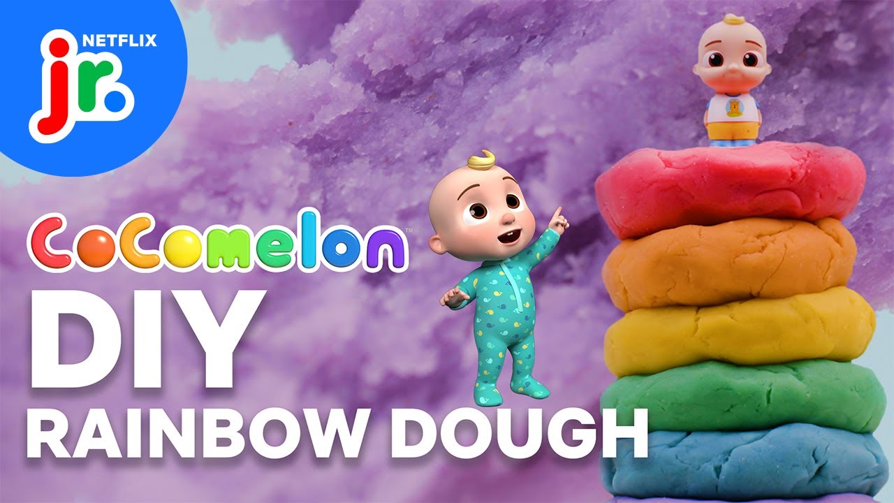 Learn Colors with CocoMelon: DIY Rainbow Dough for Kids 🌈 Netflix Jr