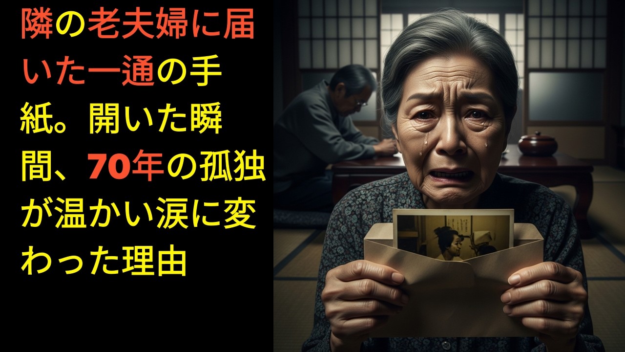 隣の老夫婦に届いた一通の手紙。開いた瞬間、70年の孤独が温かい涙に変わった理由