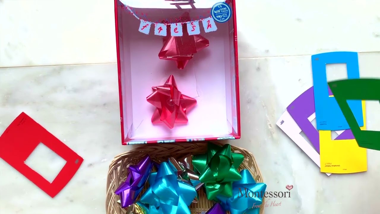 Bow Posting Color Match | Montessori Fine Motor sensorial Activity For Toddlers