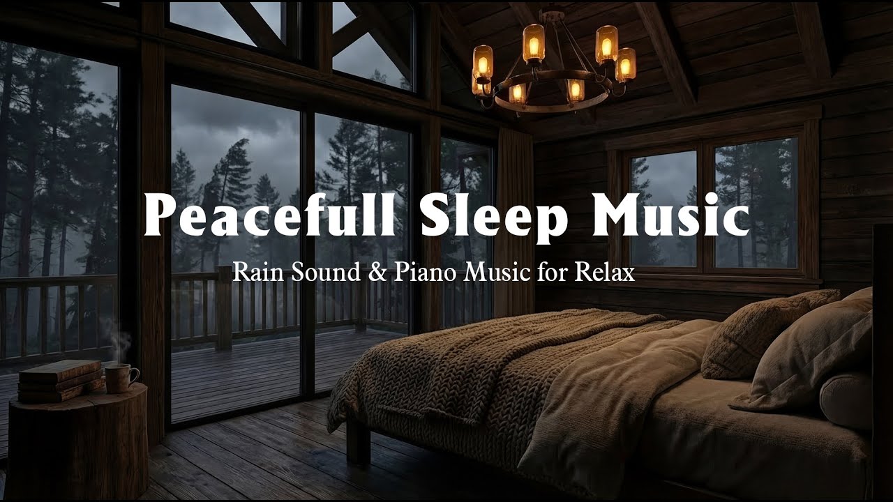 Peacefull Piano with rainfall - Calming music for Anxiety and Stress Relife