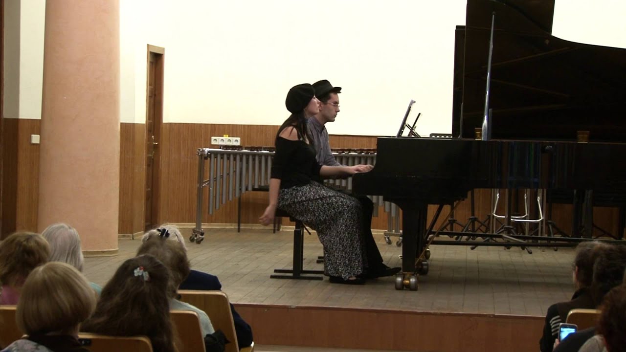 E. Satie - La Belle Excentrique, piano 4 mains, S.Korepanov, M.Obolenskaya