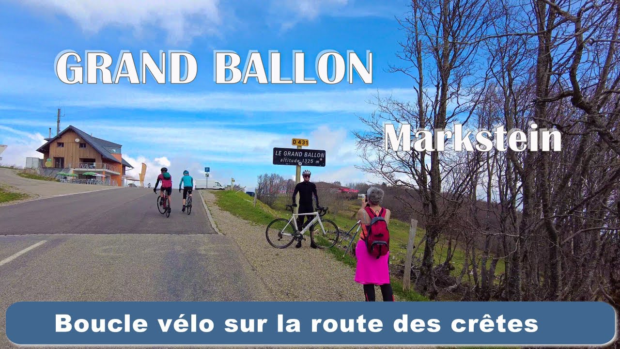 Boucle vélo en Alsace sur la route des crêtes. Grand-Ballon - Markstein