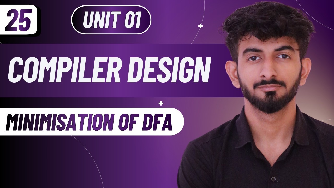 23 | Minimized DFA | Compiler Design | Unit 01 | Hindi