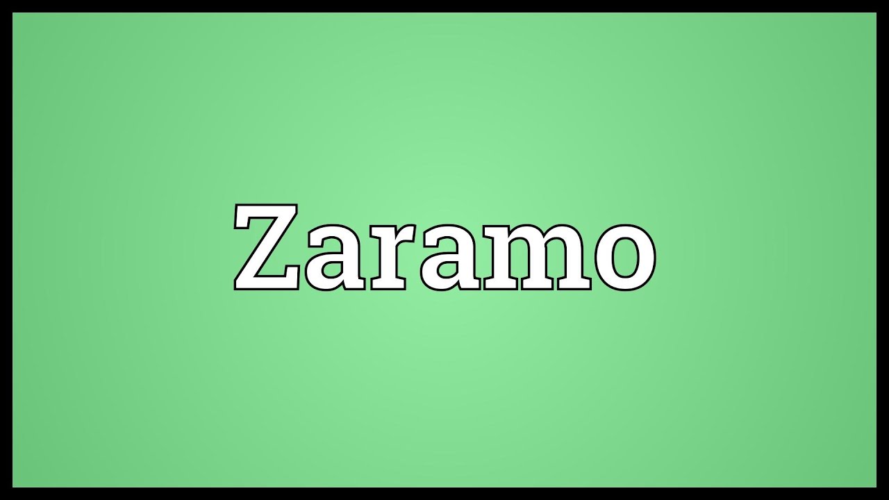 Zaramo Meaning