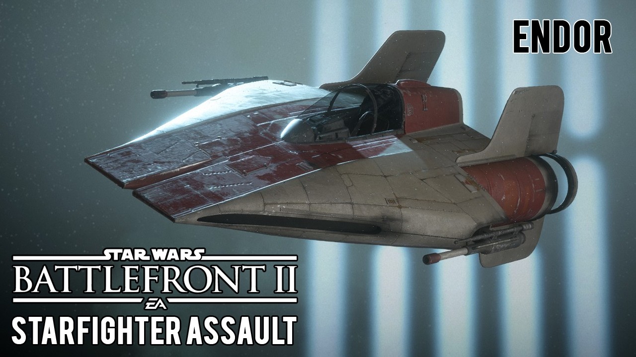 Star Wars Battlefront II: Starfighter Assault (PS4) no commentary - Endor A-wing fighter