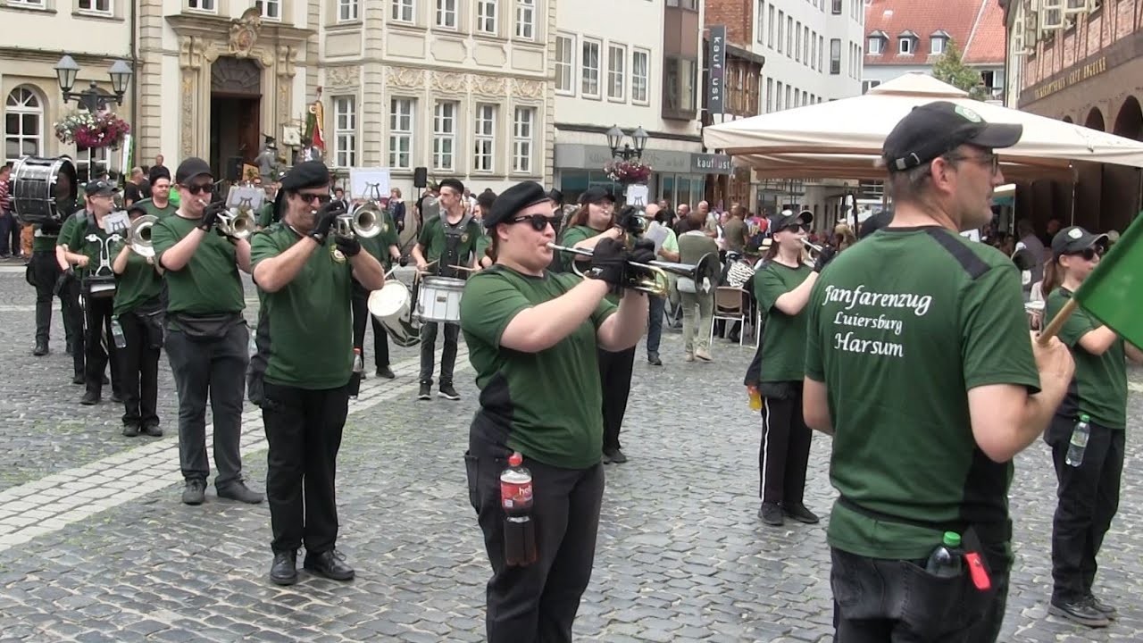 Schützenfest Hildesheim 2024 /  Fanfarenzug - Luiersburg Harsum / Schützenausmarsch ( 23.6.2024 )