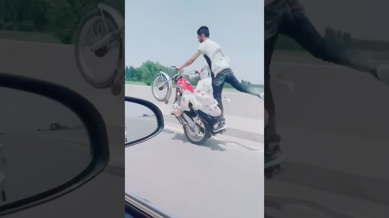 one wheeling with girl
