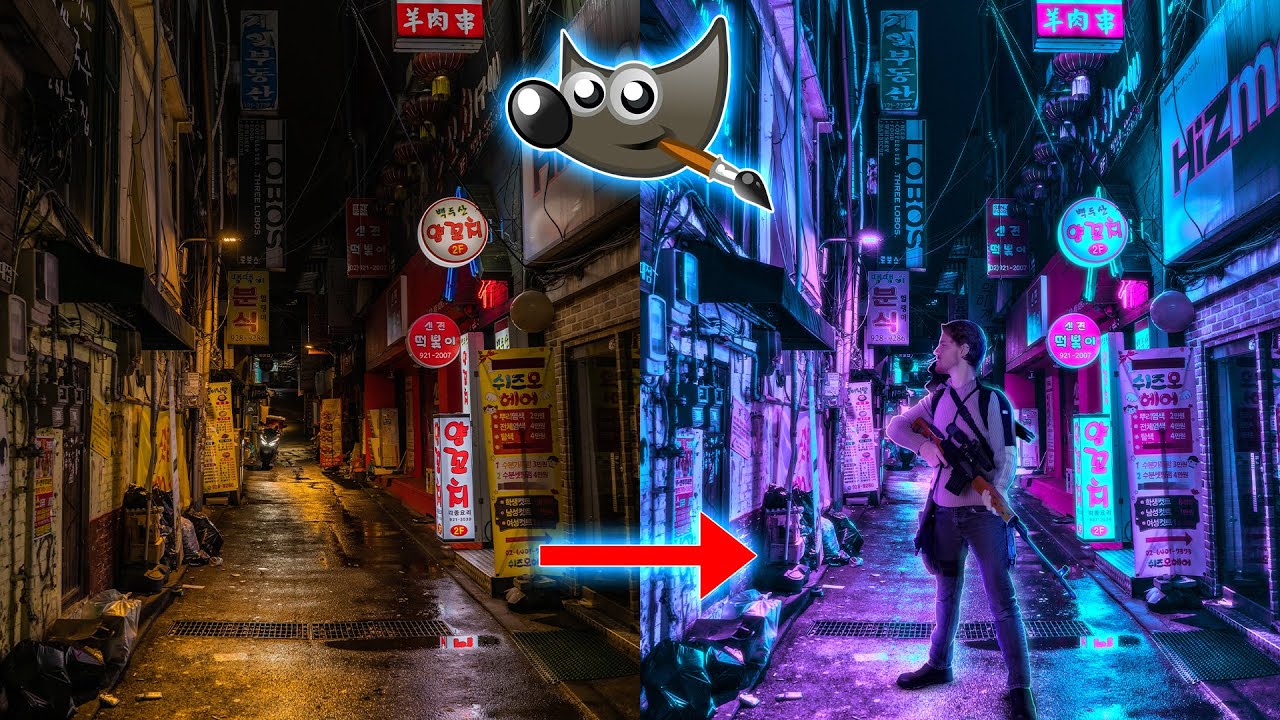 Turn Any Image into Cyberpunk in GIMP