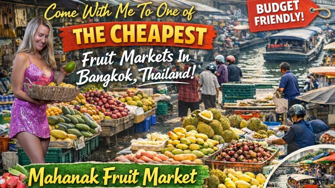 Come With Me To One of THE CHEAPEST Fruit Markets In Bangkok, Thailand! | Mahanak Fruit Market