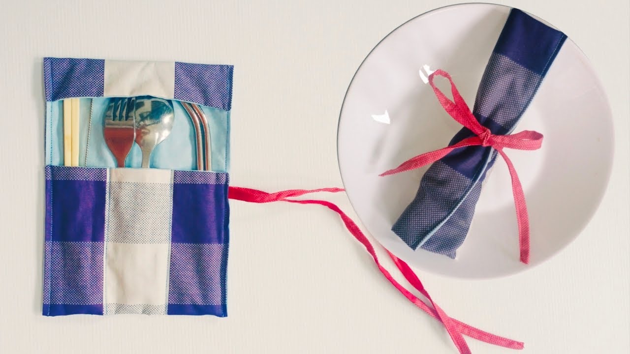 How to Make Utensil Pocket | DIY Cutlery Wraps | Tableware Pouch