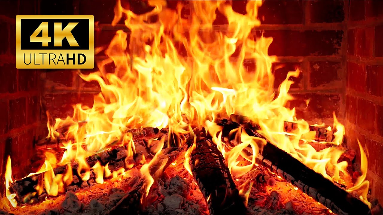 🔥 Cozy Fireplace 4K UHD! (12 HOURS) 🔥 Stress Reliever and Sleep Reliever with Crackling Fire Sounds.
