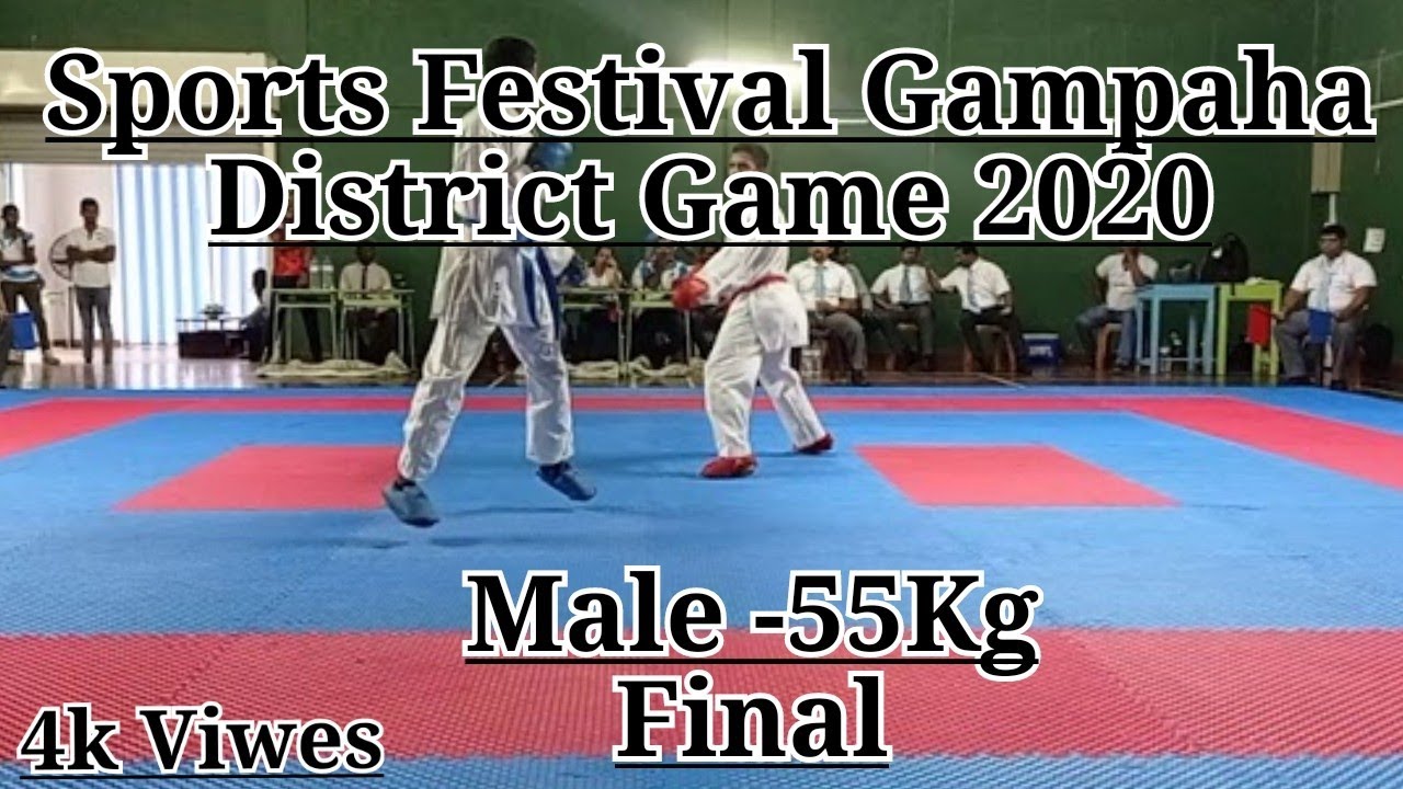 Sri Lanka Sports Festival Karate Gampaha District Championship -55kg Male Kumite Final Game