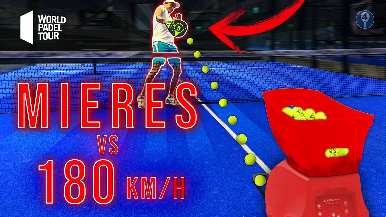 JUANI MIERES VS MÁQUINA LANZAPELOTAS A 180 KM/H *WORLD PADEL TOUR CHALLENGE* - el4Set