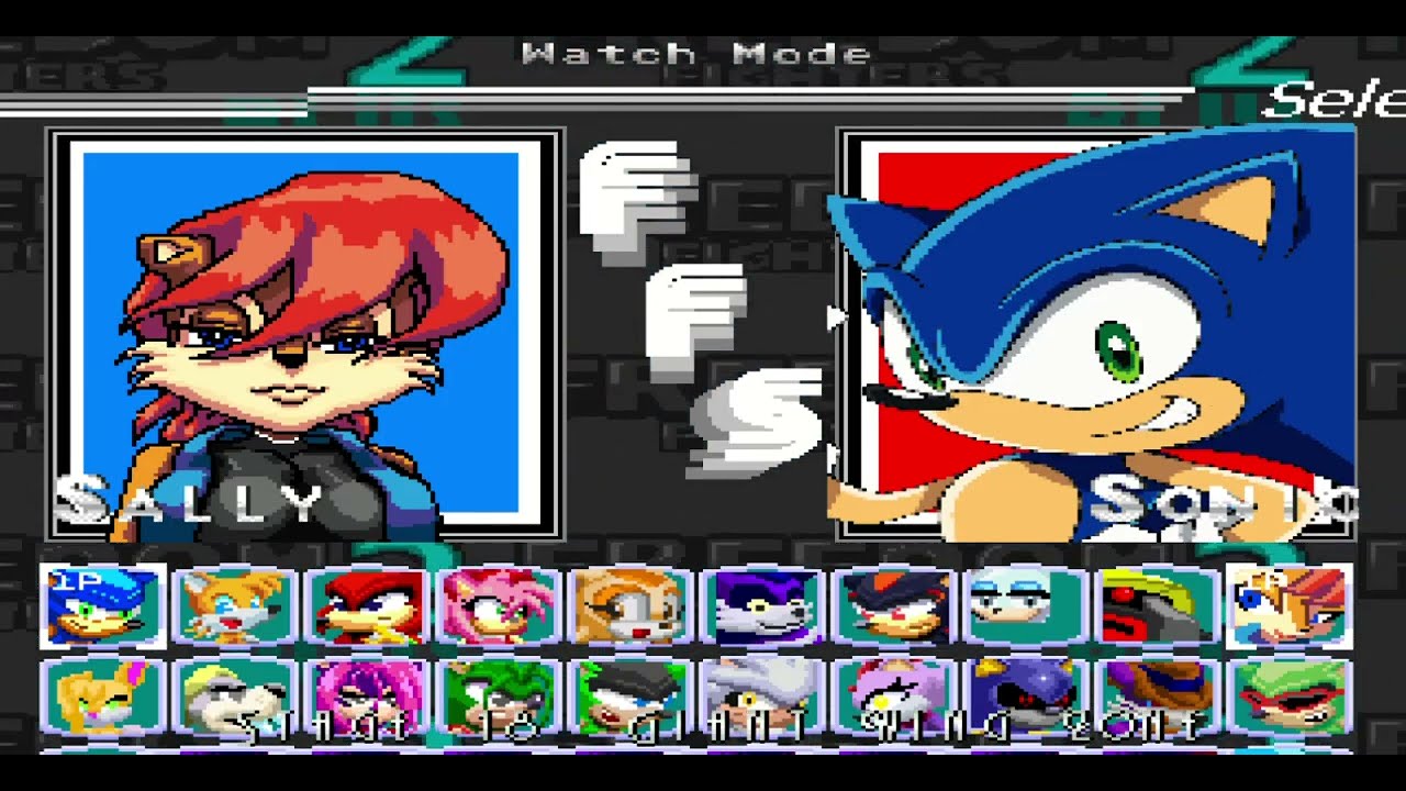 Sally Acorn VS Sonic the Hedgehog M.U.G.E.N.