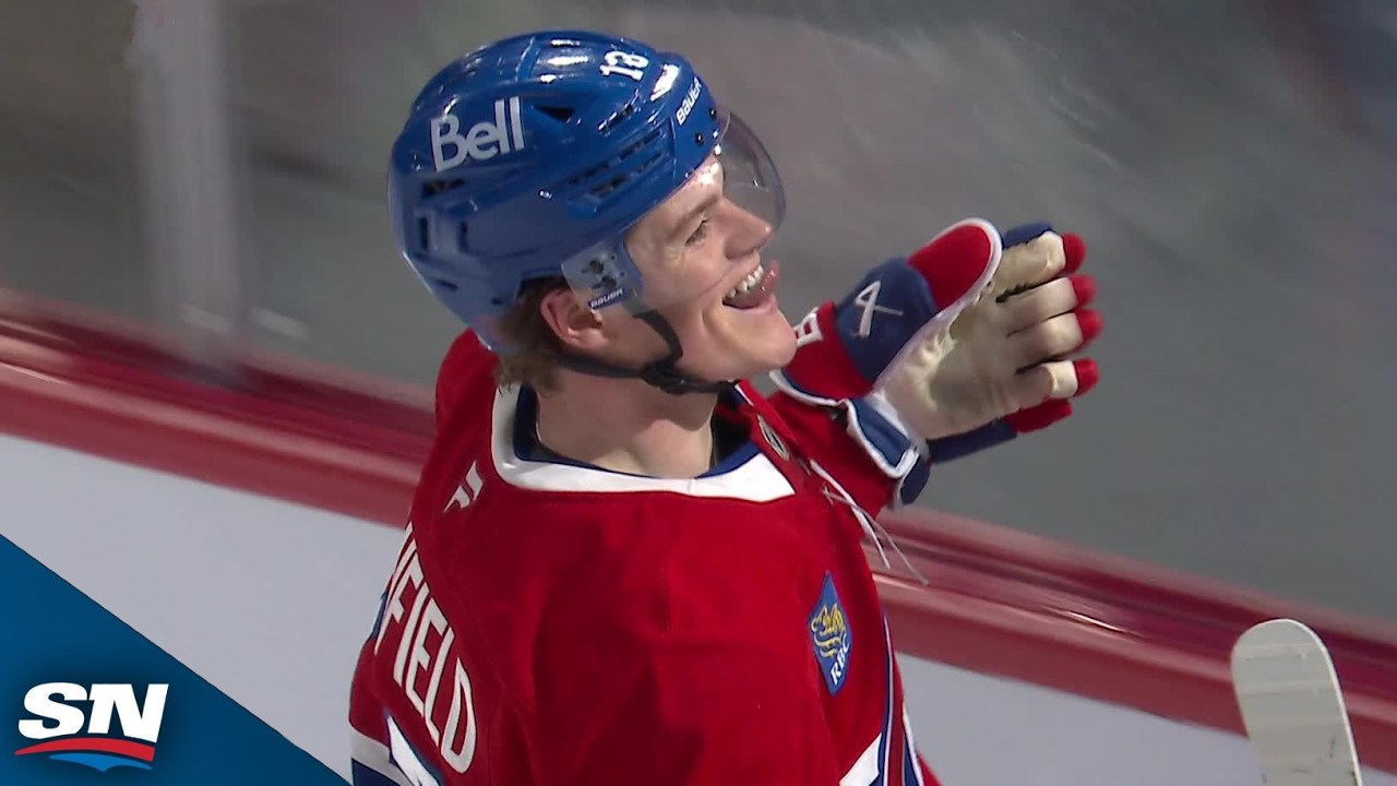 Canadiens' Cole Caufield Chips It Up And In For A Cheeky Goal